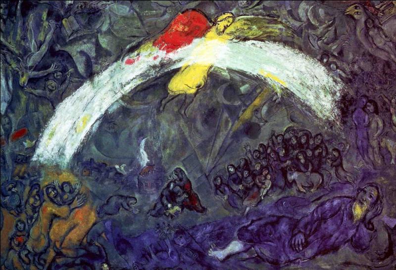 arc-en-ciel en peinture
