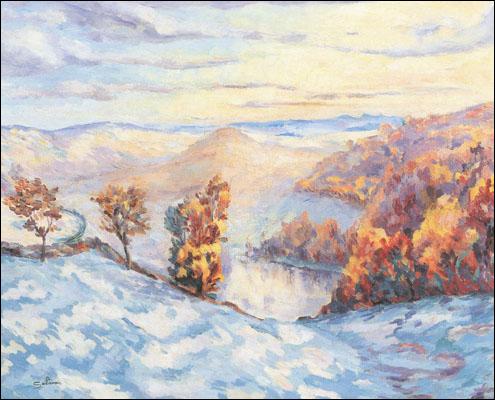 Qui a peint La montagne en hiver ?