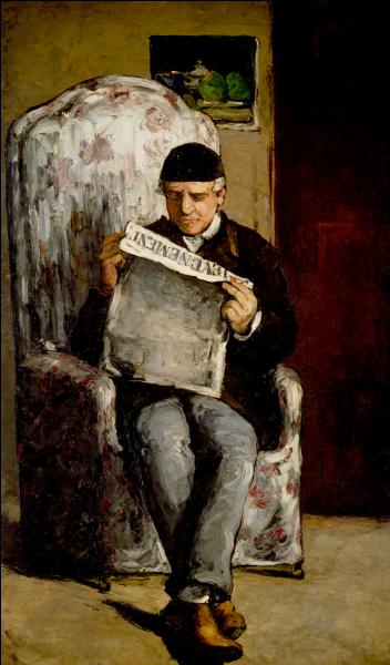 Qui a représenté son père lisant le journal ?