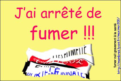 Mais je ne peux pas jeter fumer