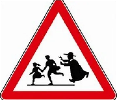 Sur ce panneau qui courre après les enfants ?