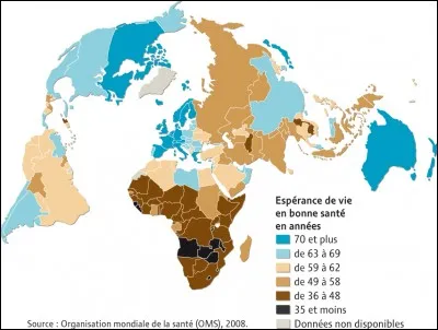 En 2016, quel pays a une esp&eacute;rance de vie globale de seulement 32 ans ?