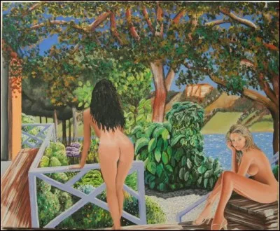 Qui a peint "Jeunes filles de Paul Verlaine sur une terrasse" ?