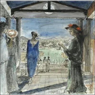 Qui a réalisé cette "esquisse de la terrasse" ?