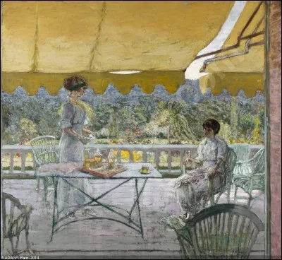 Par qui ont été représentées mesdames Mathilde et Suzanne Bernheim sur la terrasse du Bois-Lurette ?