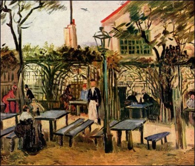 Qui a peint "Terrasse du café de la guinguette à Montmartre" ?
