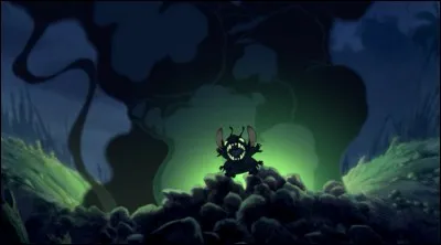 Quel est le premier animal ou être humain que Stitch aperçoit sur Terre ?