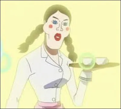 De qui est amoureuse Gatherine, la serveuse d'Enies Lobby qui a refusé les avances de Jabura ?