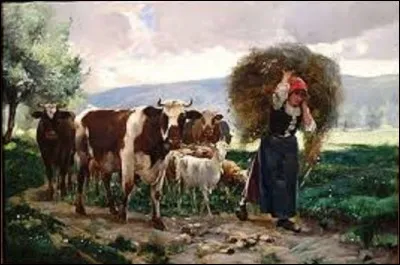 Quel peintre naturaliste a créé cette oeuvre intitulée "Retour à la ferme", vers 1895 ?