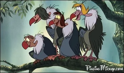 Dans le film "Le Livre de la Jungle", ces quatre vautours sont un hommage à un groupe anglais, lequel ?