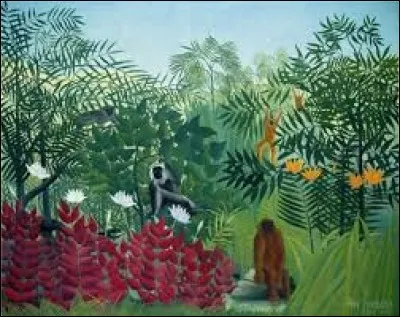 A quel peintre doit-on cette "Forêt tropicale avec singes" ?