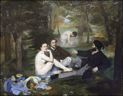 "Le Déjeuner sur l'herbe", de Manet a fait scandale au "Salon des refusés" de 1863. Mais qui était la baigneuse du fond ?