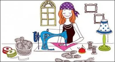 Elle ____ , elle brode et elle tricote.