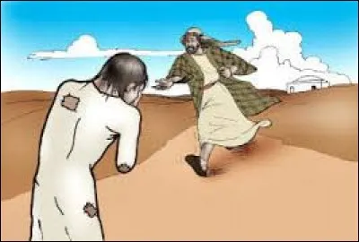 Quand il l'a vu, il s'est jeté à son ____.