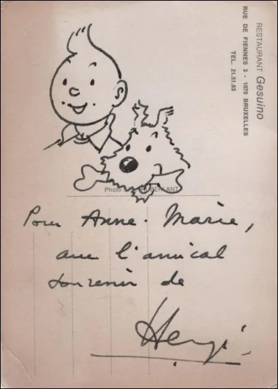 À la fin, le dessinateur Hergé, est parti. Mais il est parti où ?