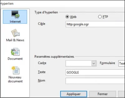 Que fera l'action indiquée dans cette fenêtre?
