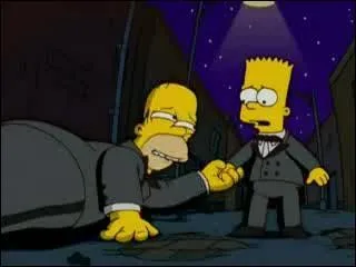 Ici , que dit Homer  Bart ?