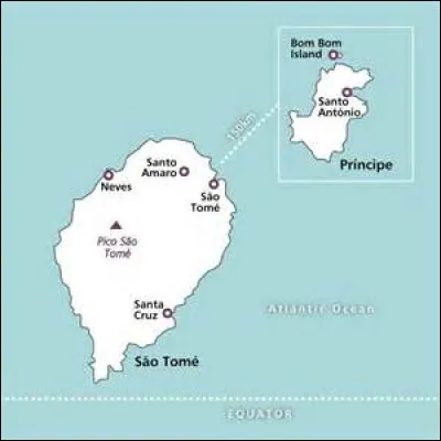 L'île de Sao Tomé se situe dans le golfe de Guinée.