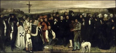 Gustave Courbet (encore lui !) veut se faire un nom. Y parvient-il avec "Enterrement à Ornans" (1849) ?