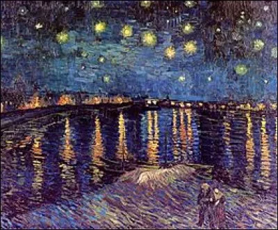 Comment la nuit est-elle, sur le Rhône dans cette peinture de Vincent van Gogh ?