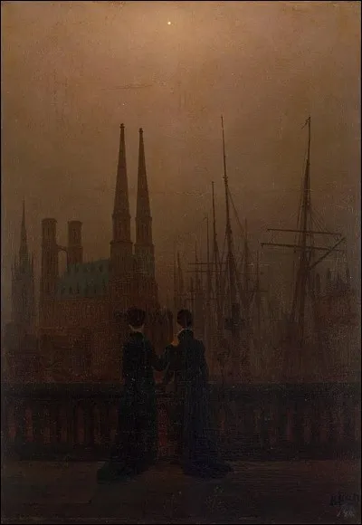 Quel artiste romantique a peint cette "Nuit au port" en 1818 ?