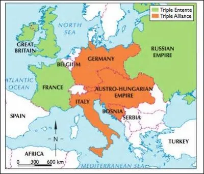 Quel pays faisait parti de la Triple-Alliance avec l'Allemagne et l'Italie ?