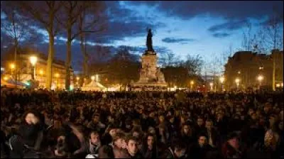 La première "Nuit debout" de l'année s'est déroulée sur la place de la République, à Paris, le...