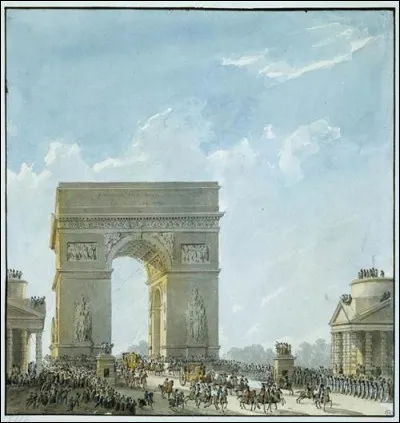 C'est en 1810 que l'Arlésienne... pardon, l'Arc de triomphe napoléonien est finalement construit, pour son mariage en grandes pompes ! Sans blague ?