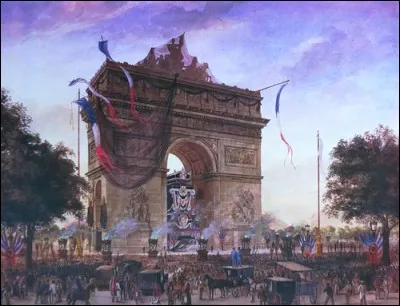 22 mai 1885 : Funérailles de Victor Hugo. Un cénotaphe est érigé sous la voûte par Charles Garnier. Quelle hauteur atteint-il ?