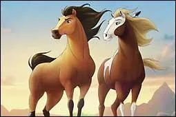 Quelle est la robe de cette jument ? (cheval de droite)