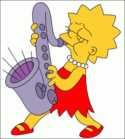 (Les Simpson) De quelle couleur la robe de Lisa est-elle ?