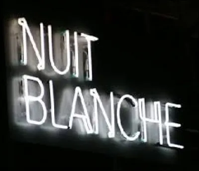 Il n'a pas dormi de la nuit, il a fait une "nuit blanche".