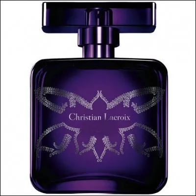 Sur cette vieille bouteille de parfum on lit "Christian Lacroix", mais le nom du parfum n'est plus lisible !