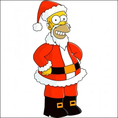 Homer (dans les Simpson) s'est déjà déguisé en père Noël.