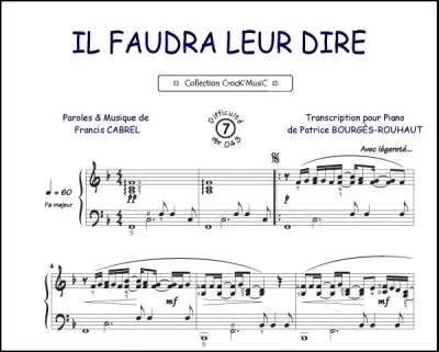 Des enfants chantent dans cette chanson de Francis Cabrel !