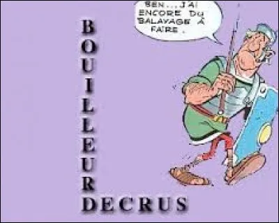 Au bout de ses 20 ans de services, Claudius Bouilleurdecrus recevra un lot à Nicae. C'est un personnage de l'album ...
