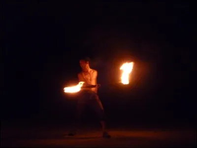 Lequel de ces artistes du cirque utilise parfois des bâtons de feu ?