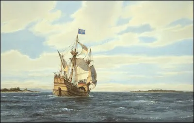 En 1524, Verrazzano longe les côtes du nouveau continent et découvre, le 17 avril 1524, ce qui sera la baie de New York. Comment s'appelle son navire ?