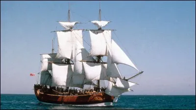 Comment s'appelle le navire de l'expédition maritime conduite par James Cook, qui partie d'Angleterre en 1768, explore les mers australes ?