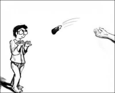 On vous lance un truc, mais il tombe par terre...