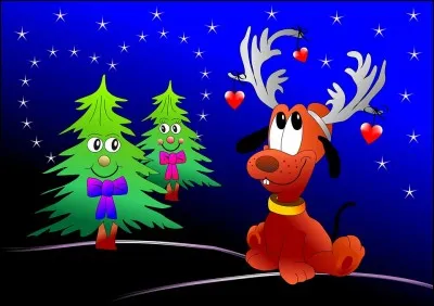 Quel personnage des films Disney, qui ne parle pas, se prend, ici, pour un renne dont le panache est orné de curs ?