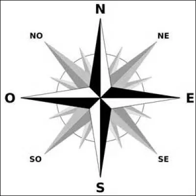 Une question facile pour les passionnés de géographie : lequel de ces point intercardinaux se trouve entre le nord et l'est ?
