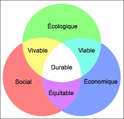 Quel est le dernier pilier du développement durable avec l'économique et le social ?