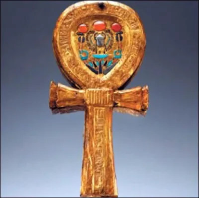 Un miroir s'insère dans une croix égyptienne appelée "ânkh", qui est son nom d'origine d'après les hiéroglyphes. Quel sens a ce mot ?