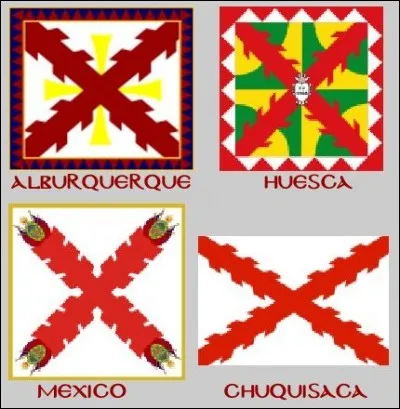 Les emblèmes des villes espagnoles d'Alburquerque (Estremadura), d'Huesca (Aragon), de Mexico et de Chuquisaca (Bolivie) comportent la même croix centrale. Laquelle ?