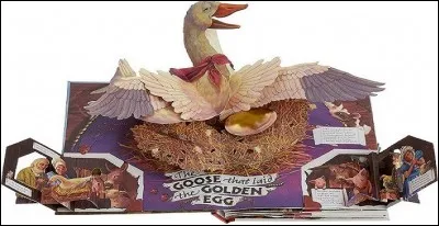 Comment sont les ufs de cette oie, selon Ésope ?