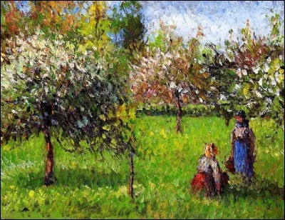 A qui appartient le tableau "Pommiers en fleurs à Eragny" ?