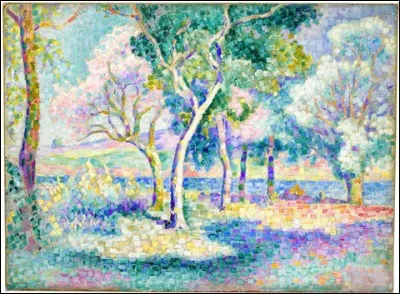 Qui a peint "Arbres près d'une rivière" ?