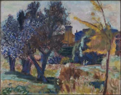 A qui doit-on "Paysage avec des oliviers et une chapelle" ?