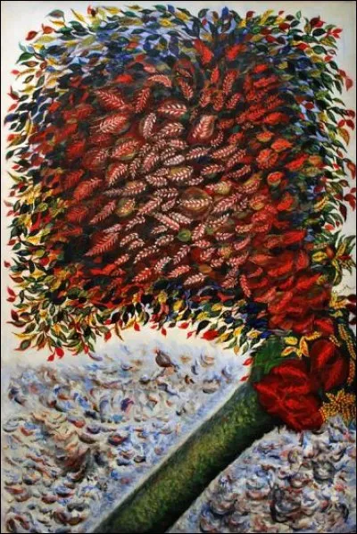 Qui a peint "L'arbre rouge" ?
